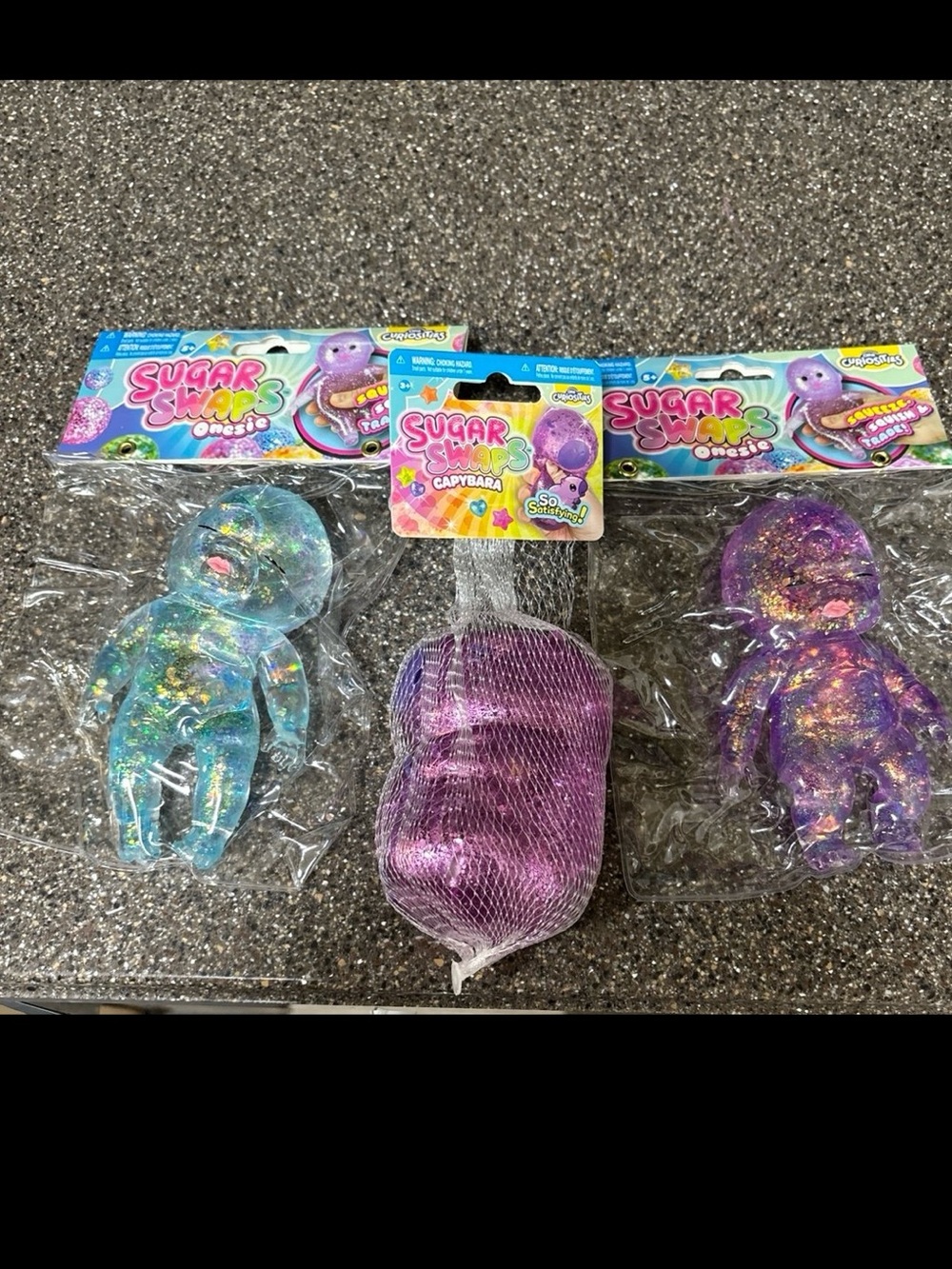 NEW ORB Sugar Swaps Purple and Blue BABY & Purple CAPYBARA Squishy Bundle